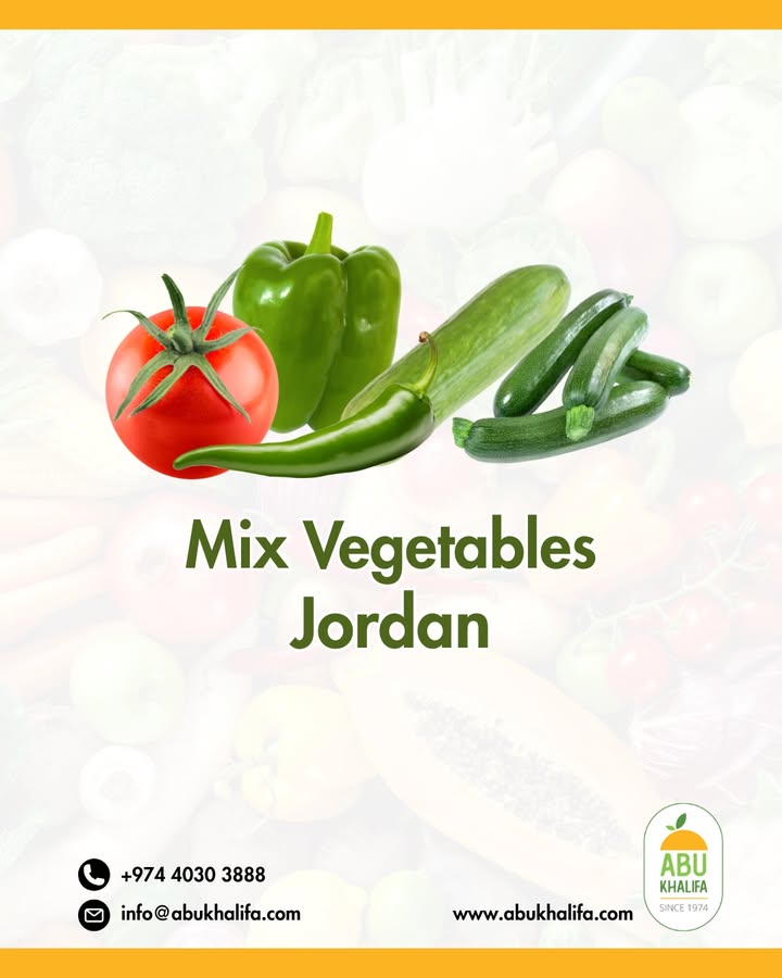 A vibrant selection of fresh vegetables from Jordan